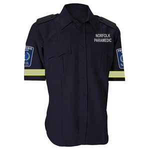 Navy Short Sleeve Basic Uniform Shirt (xs)
